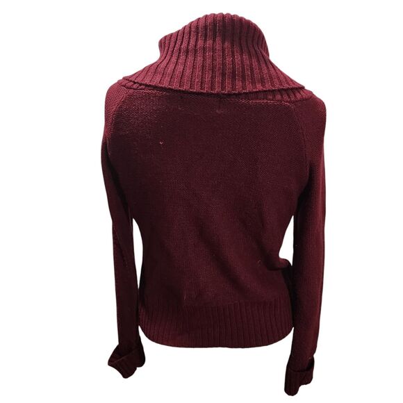 Say What! Cranberry Cardigan XL Academia Office Career Y2K Chunky School Work - Picture 3 of 4